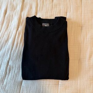 H&M Black Crewneck Knit Pullover